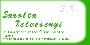 sarolta kelecsenyi business card